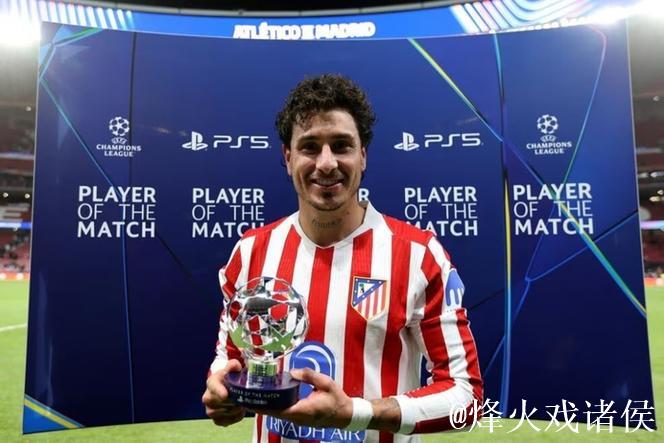 希门尼斯绝杀锁定胜局，荣膺马竞对国米之战最佳球员